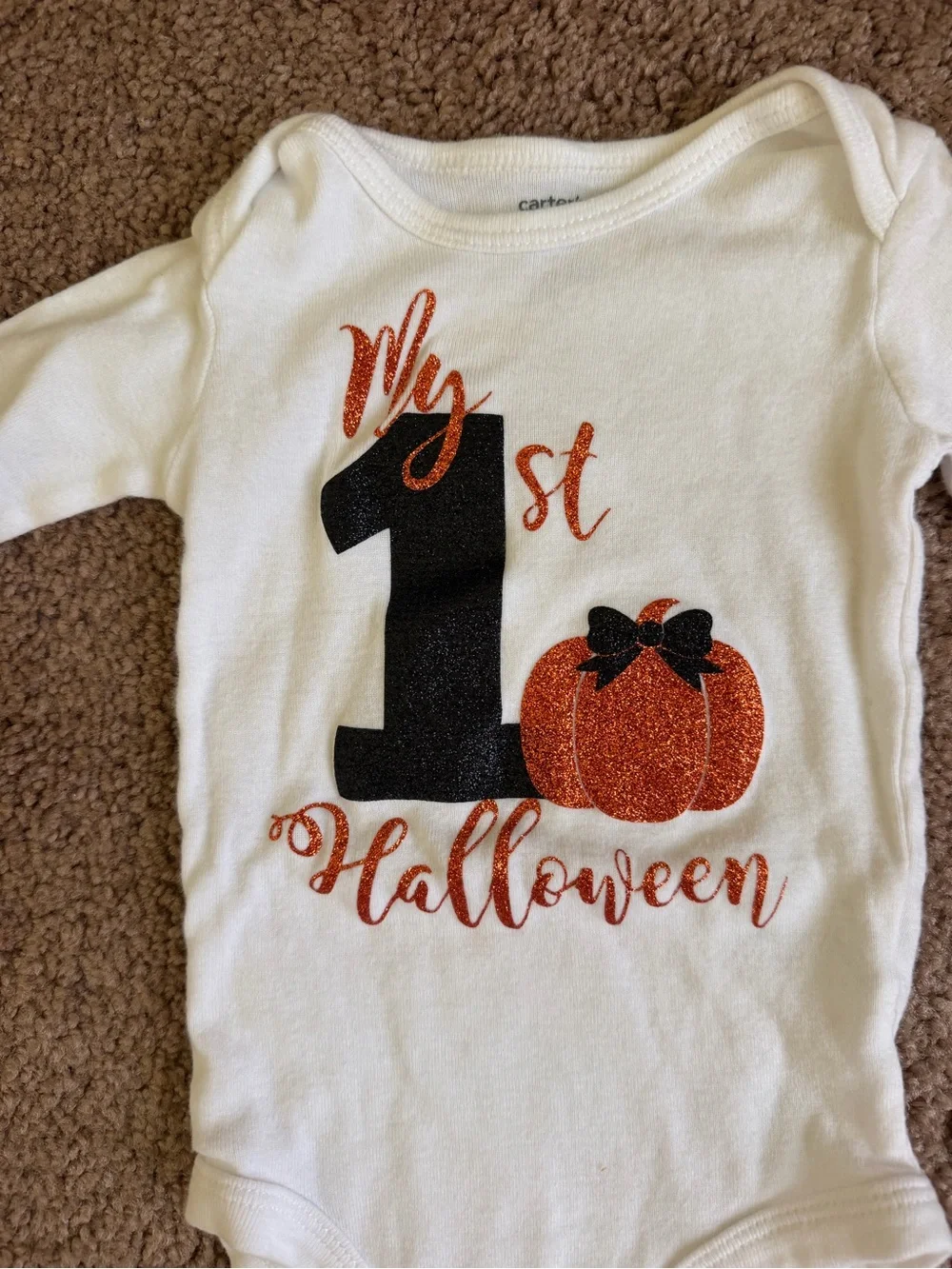 Baby Girls' 1st Halloween Long-Sleeve One-Piece with Leg Warmers And Headband 6M